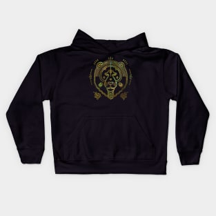 Leo Zodiac Gold Abalone Kids Hoodie